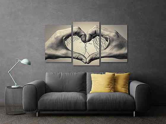 Модульная картина в гостиную / спальню    Закохані  Art-721_3 70x130 см Киев