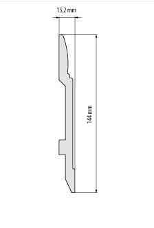 Плінтус під фарбування з дюрополімер Елегант LPC - 25 (2.44м. п.) 144х13.2мм Дніпро