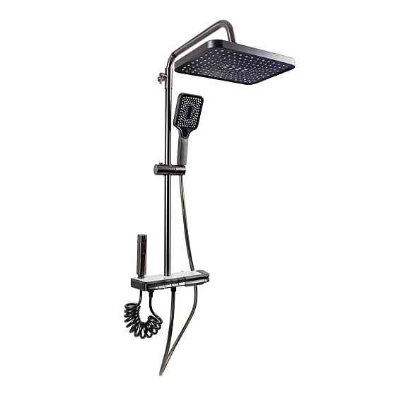 VALESO Душова колона VALESO PVD чорна з індикатором температури Київ