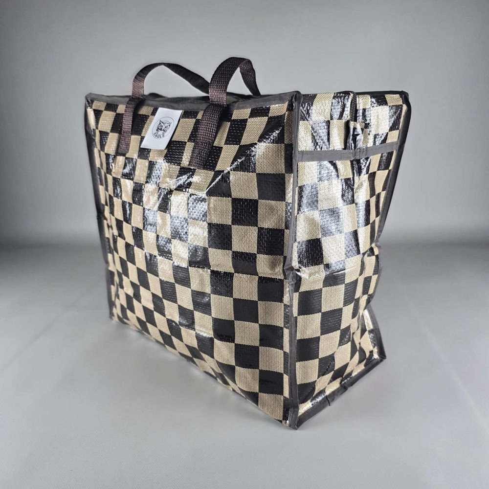 Сумка господарська, поліпропіленова, з кольоровим малюнком No1 Шахи+круги (38x34x18) (1 шт.) Харків - фото 8