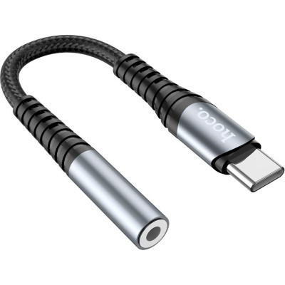 Перехідник USB-C M to 3.5mm F LS33 metal gray HOCO (6931474761163) Вінниця - фото 6