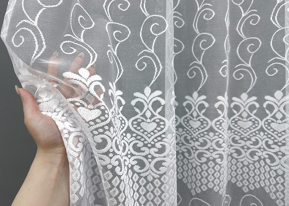 Тюль жакард, колір білий 1610т Київ - фото 3