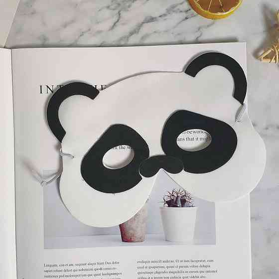 Дитяча маска Панда one size чорно-білий Київ