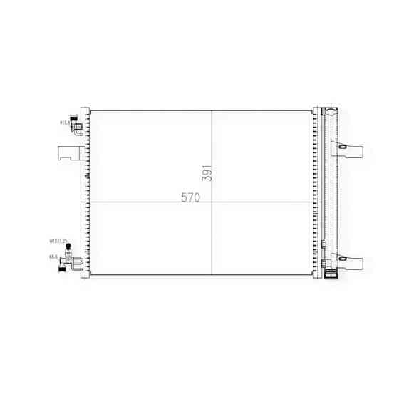Радиатор Opel Astra J, Zafira 1.3, 1.7CDTI, 1.4-1.8i 09- кондиционера Мукачево