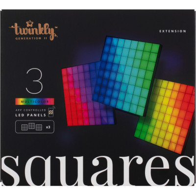 Гірлянда Twinkly Панель Smart LED Squares 3 RGB, Gen II, IP20, 16x16см, for TWQ064STW-07-BEU (TWQ064STW-03-BAD) Вінниця - фото 1