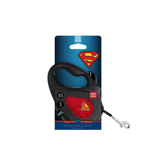 Повідець-рулетка для собак WAUDOG R-leash, малюнок "Супермен Лого Червоний", XS, до 12 кг, 3 м, світловідбивна Вінниця