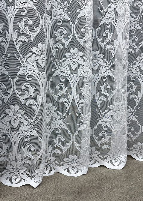 Тюль VR-Textil 1202т Преміум Жакард Білий 200х240 см (42-0862) Київ - фото 8