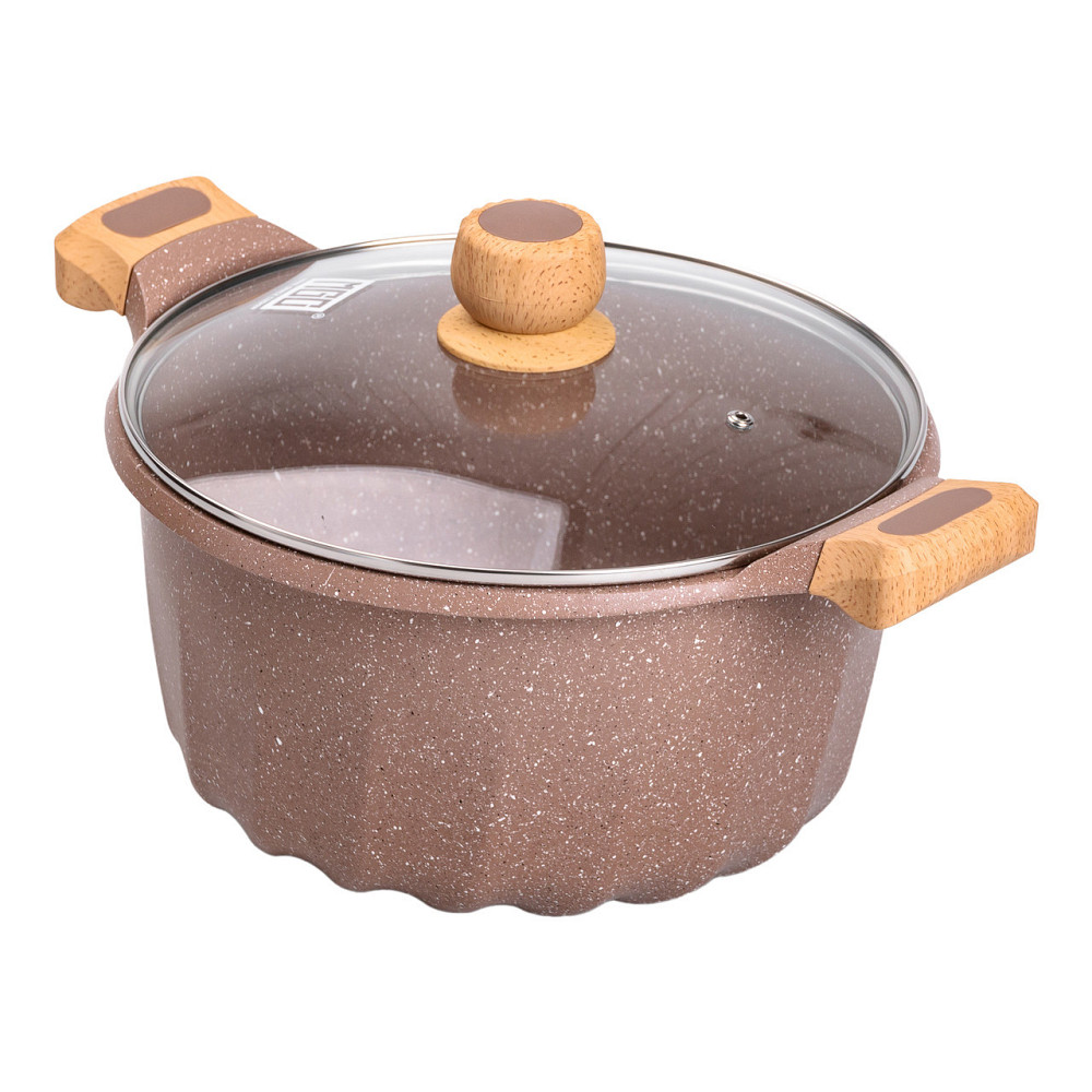 Кастрюля алюминиевая 8 л с крышкой и антипригарным покрытием Киев - изображение 4