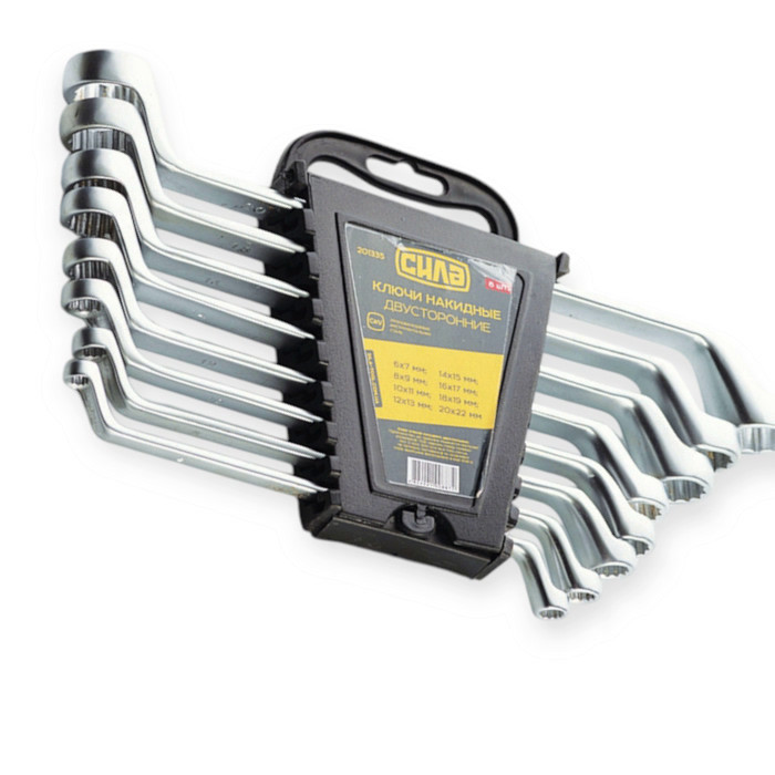 Набір ключів викинутих накидних 6-22 мм 8 шт (планшет) CrV Мукачево - фото 1
