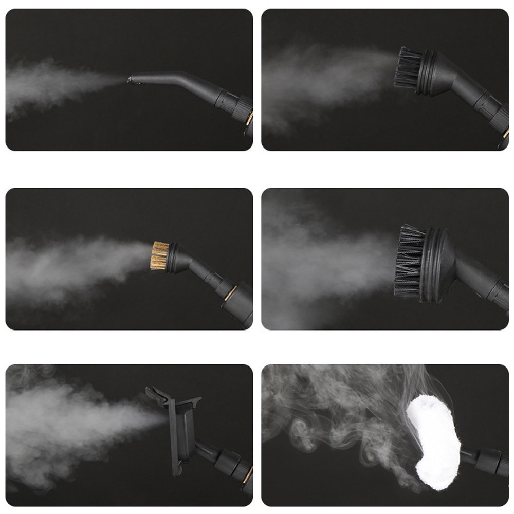 Портативний пароочисник для дому, 2500 Вт, 1,2 л + 8 насадок / Парогенератор для прибирання / Паровий очищувач Київ - фото 3