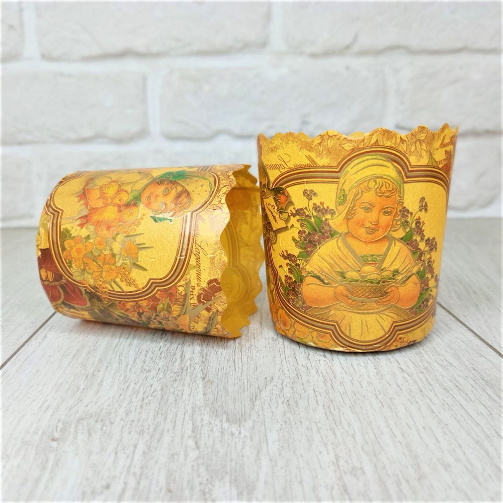 Паперова форма для пасок 100–150 г d70×h85 Вікторіанські, 50 шт/упаковка, для випічки Харків - фото 5