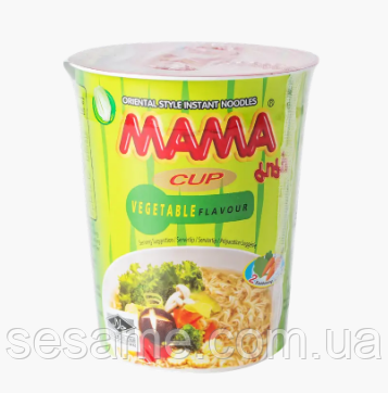 Лапша быстрого приготовления овощная, вегетарианская MAMA в стакане 70 г VEGETABLE Flavour CUP Харьков - изображение 1