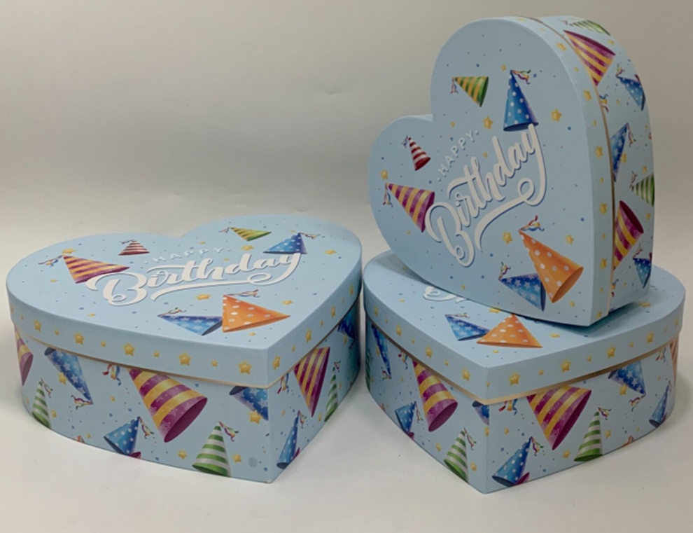 Подарункові коробки UFO W2548 Набір 3 шт HEART серце (6885144) Київ - фото 1