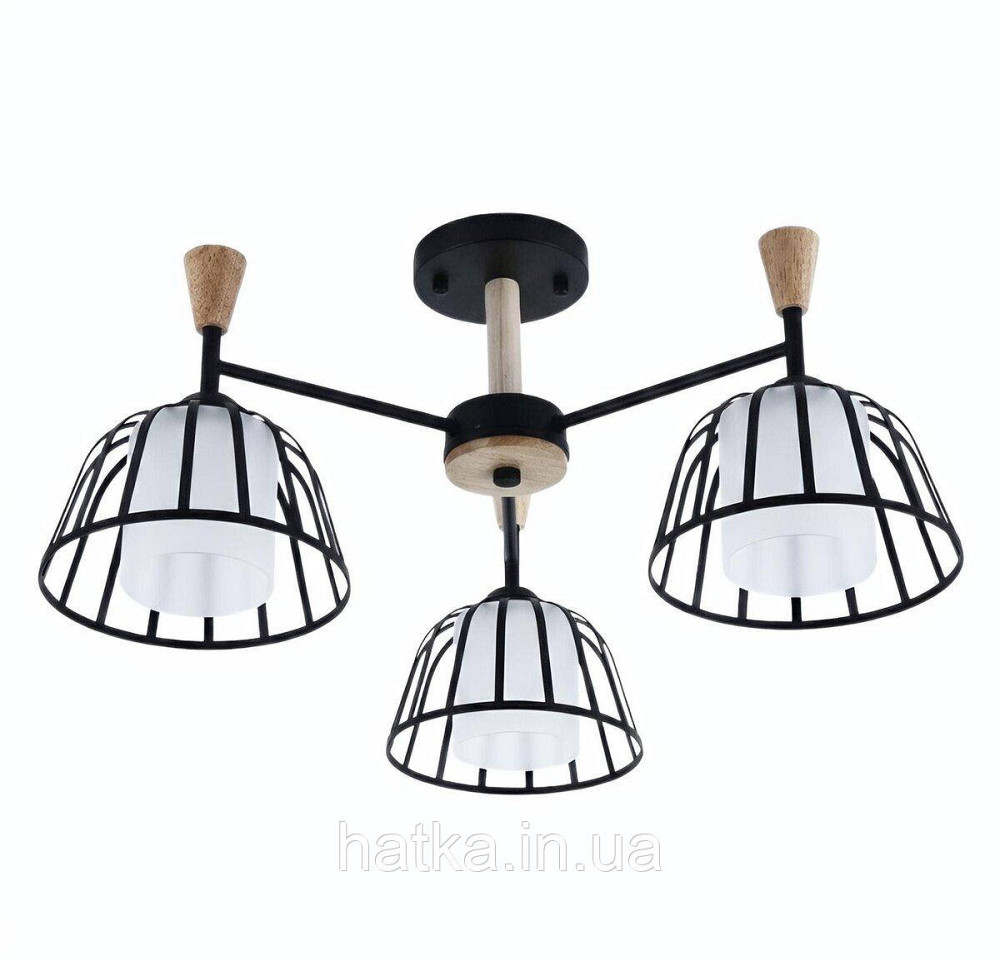 Люстра потолочная на 3 плафона VALESO XL25021-3 для гостиной и спальни Черный XL25021-3 Киев - изображение 1