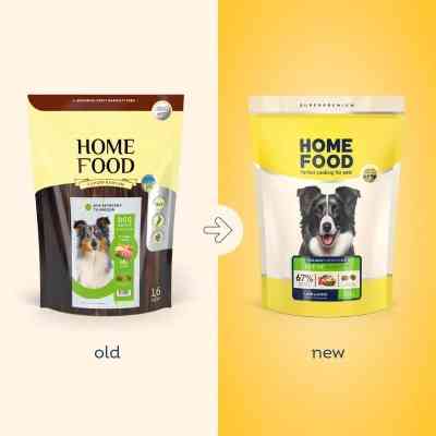 Сухий корм для собак Home Food ADULT MEDIUM/MAXI For active adult and junior dogs з ягням та рисом 300 г (4820290090279) Вінниця