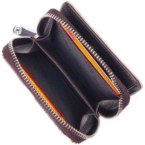 Фактурний жіночий гаманець із монетницею з натуральної шкіри з тисненням під крокодила KARYA 21413 Бежевий Київ