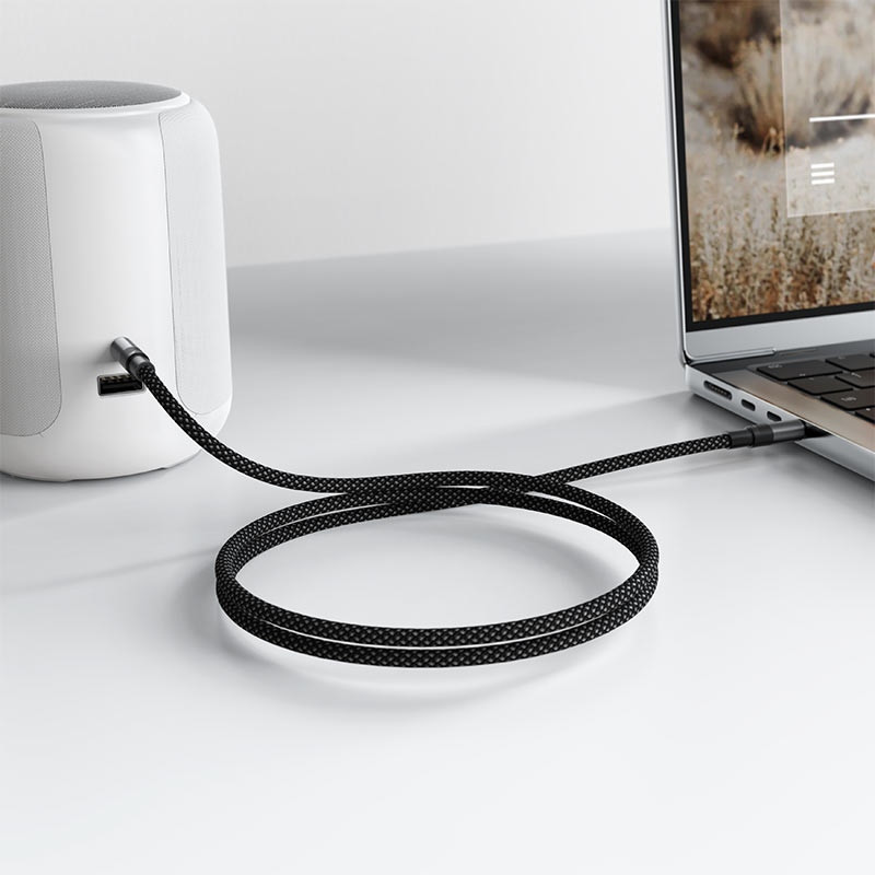 Кабель AUX Audio TRS M/M 1,0 м J10 Black Acefast Вінниця - фото 5