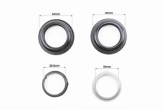 Кермова колонка 1-1/8" (44/28,6x44/30) безрізьбової вилки, напівінтегровані, чорні H148 Київ