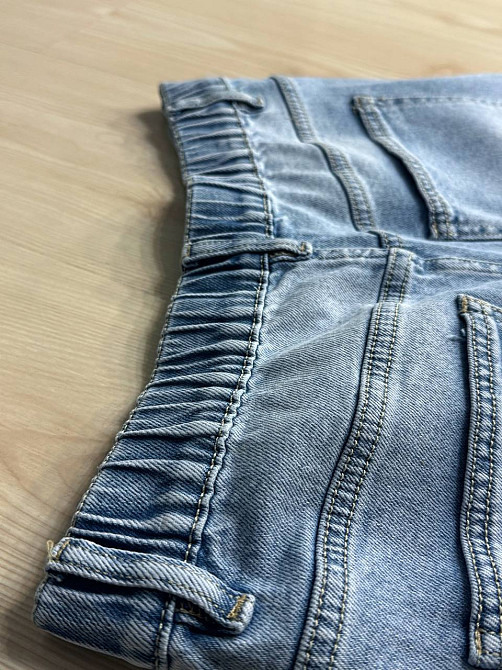 Джинсы женские Liana 1-051 SKATER MOM с резинкой на талии большие размеры голубые, голубой, З2, 32, 89 см, 112 см Киев - изображение 6