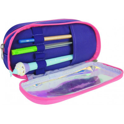 Пенал Cool For School 2 відділення неоновий з помпоном Червоний (CF6618-red) Вінниця - фото 2