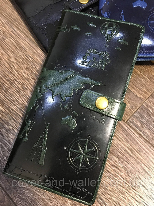 Зеленый кожаный тревел кейс Hi Art Киев - изображение 1