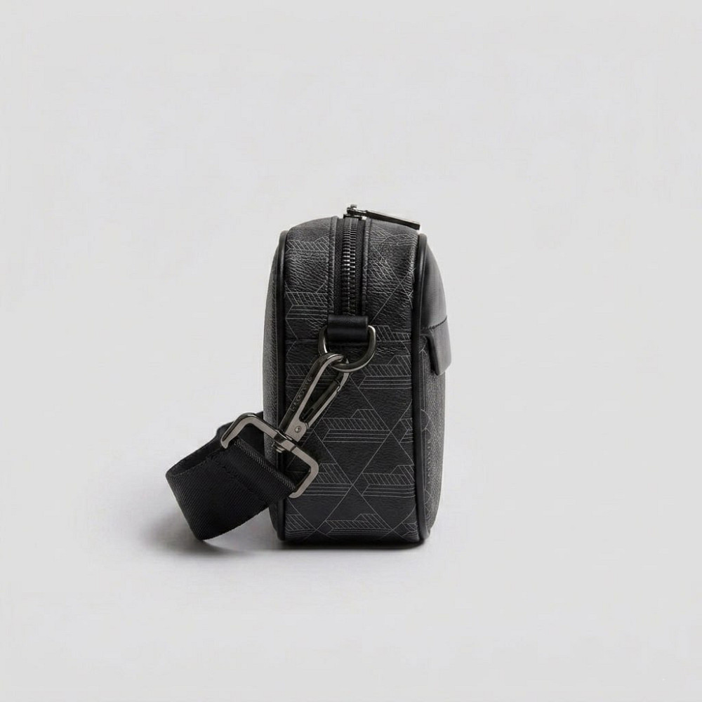Мужская брендовая сумка, борсетка на плечо Lacoste (1097) black Киев - изображение 2