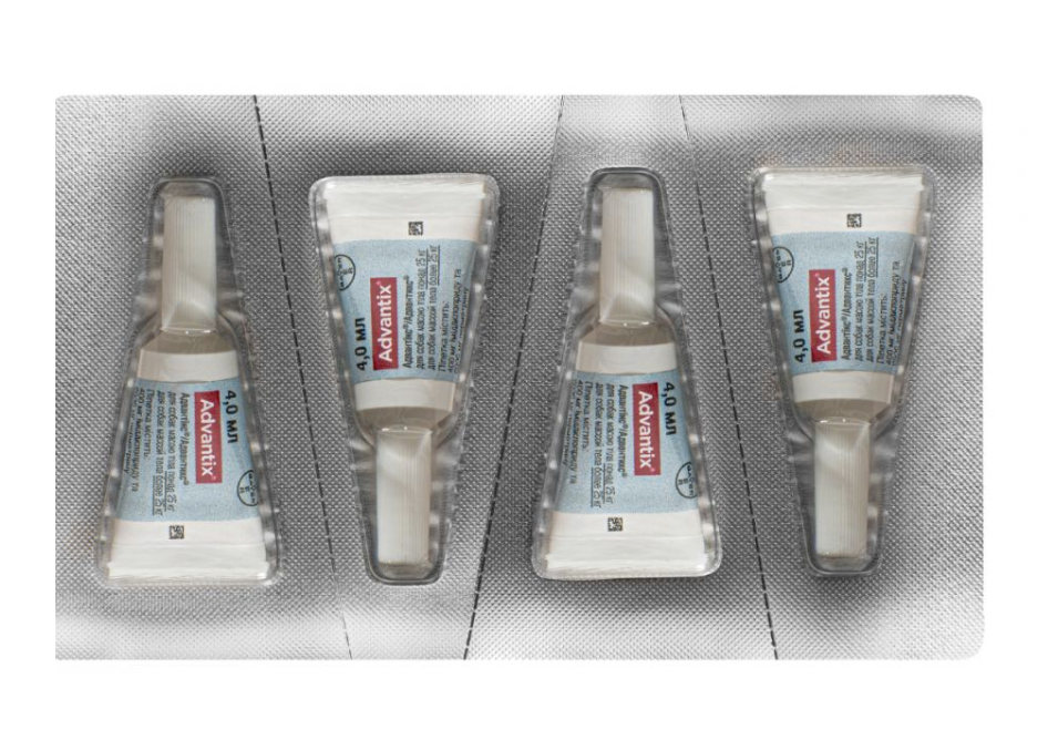 Адвантикс капли для собак весом от 25 до 40 кг (4 пипетки по 4.0 мл) Elanco (срок до 10.2027 г) Винница - изображение 5