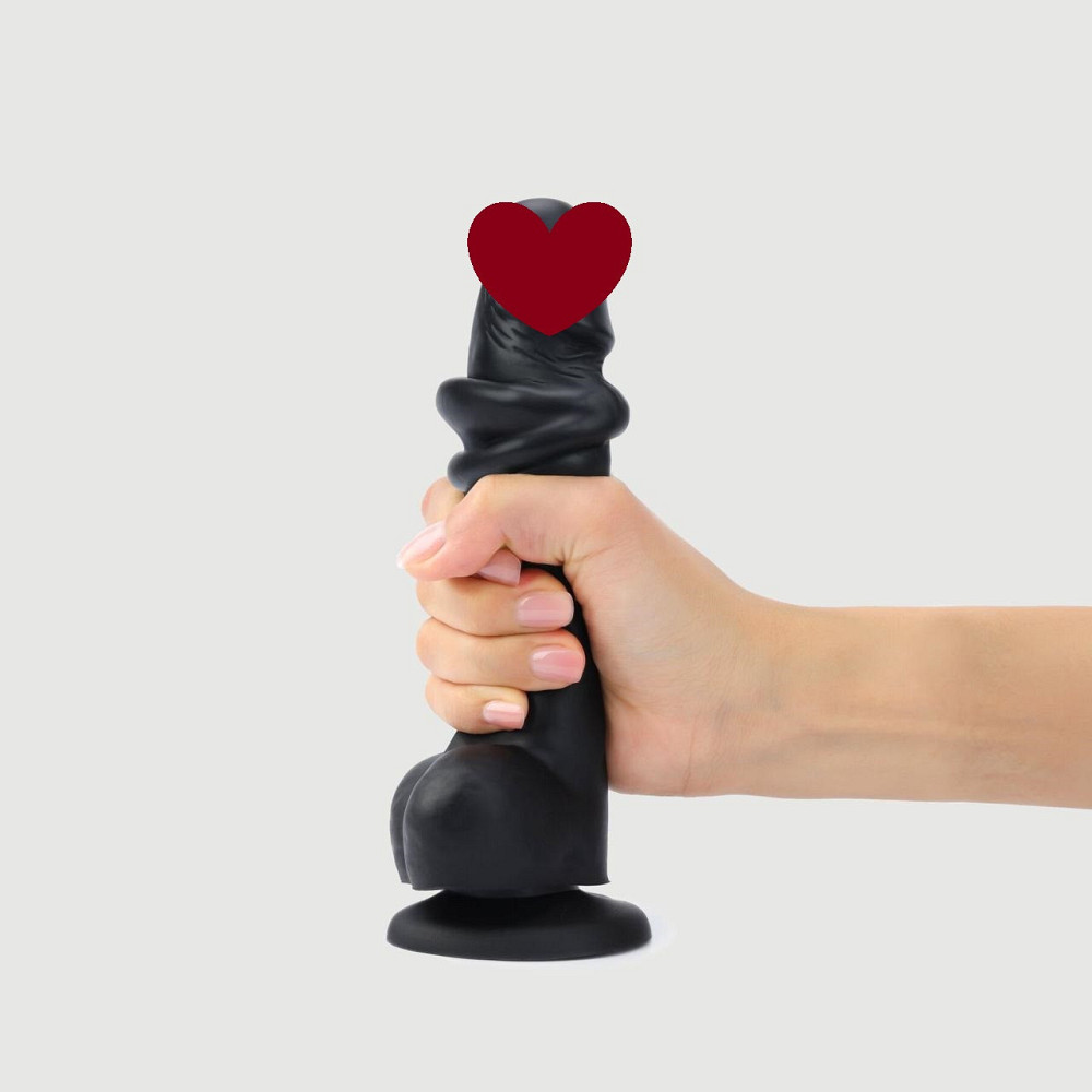 Реалістичний фалоімітатор Strap-On-Me Sliding Skin Realistic Dildo Black XL, ефект рухливої шкіри Sex Aura Київ - фото 1