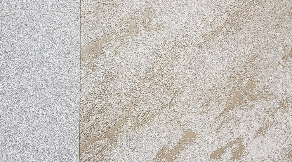 Шпалери вінілові на флізеліні Marburg Lava метрові під штукатурку молочні зі сріблом Київ - фото 5