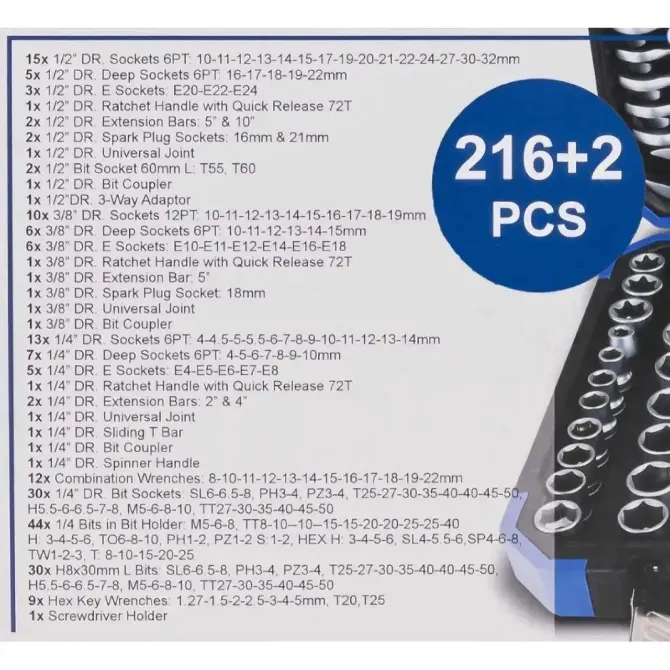 Набор инструментов 216+2предметов Scheppach Sch-38841+2 Київ - фото 7