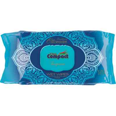 Влажные салфетки Ultra Compact Оттоман Бирюза с клапаном 120 шт. (8697420534400) Винница
