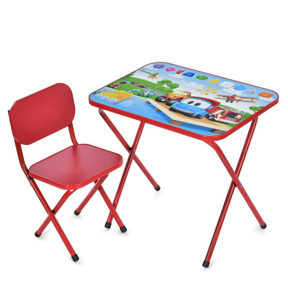 Дитячий столик складаний зі стільчиком M 5962-3 червоний Вінниця - фото 1