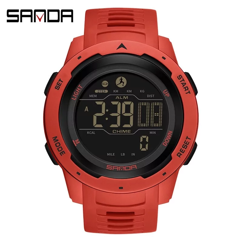 Мужские наручные спортивные часы Sanda Красный Винница - изображение 4