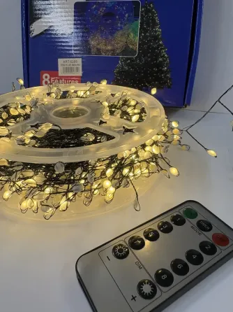 Гирлянда зеленый провод таймер пульт ДУ режимы 6Вт 30м 900LED (теплый белый) BG-LINE-30M900-WW-2 Одесса