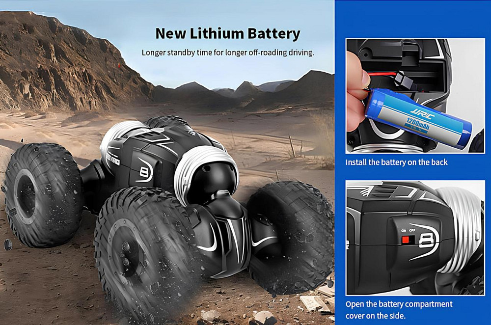 Трюковая машинка на радиоуправлении Twist Desert 4WD с полным приводом, внедорожный джип-перевёртыш для детей и взрослых, Киев - изображение 7