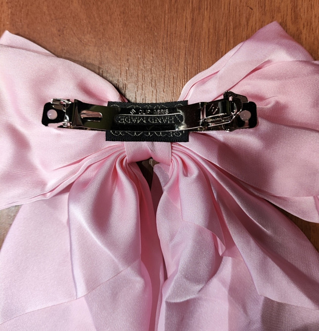 Заколка-автомат "Бант" 18х35 см Рожевий Сміла - фото 8