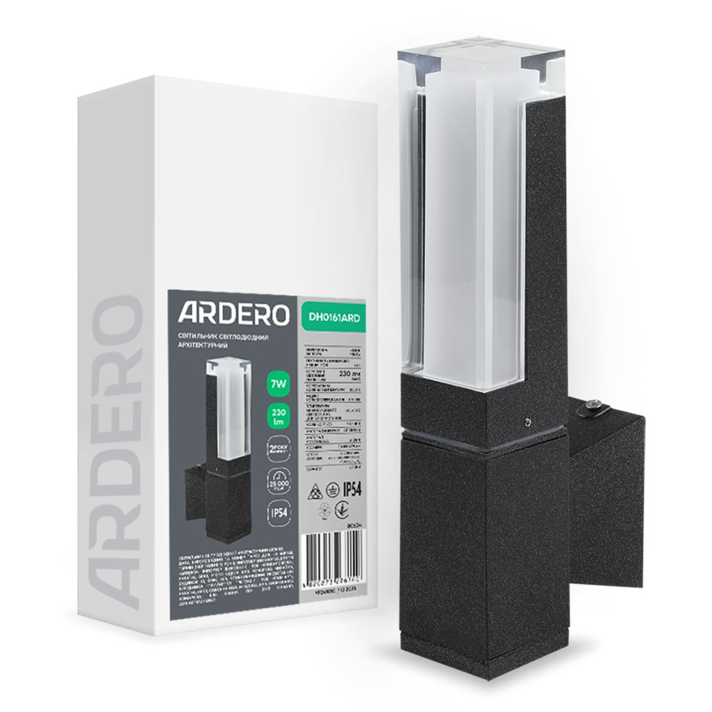 Архітектурний світлодіодний накладний світильник Ardero DH0161ARD ARCTIC 7Вт 3000K чорний Харьков - изображение 1