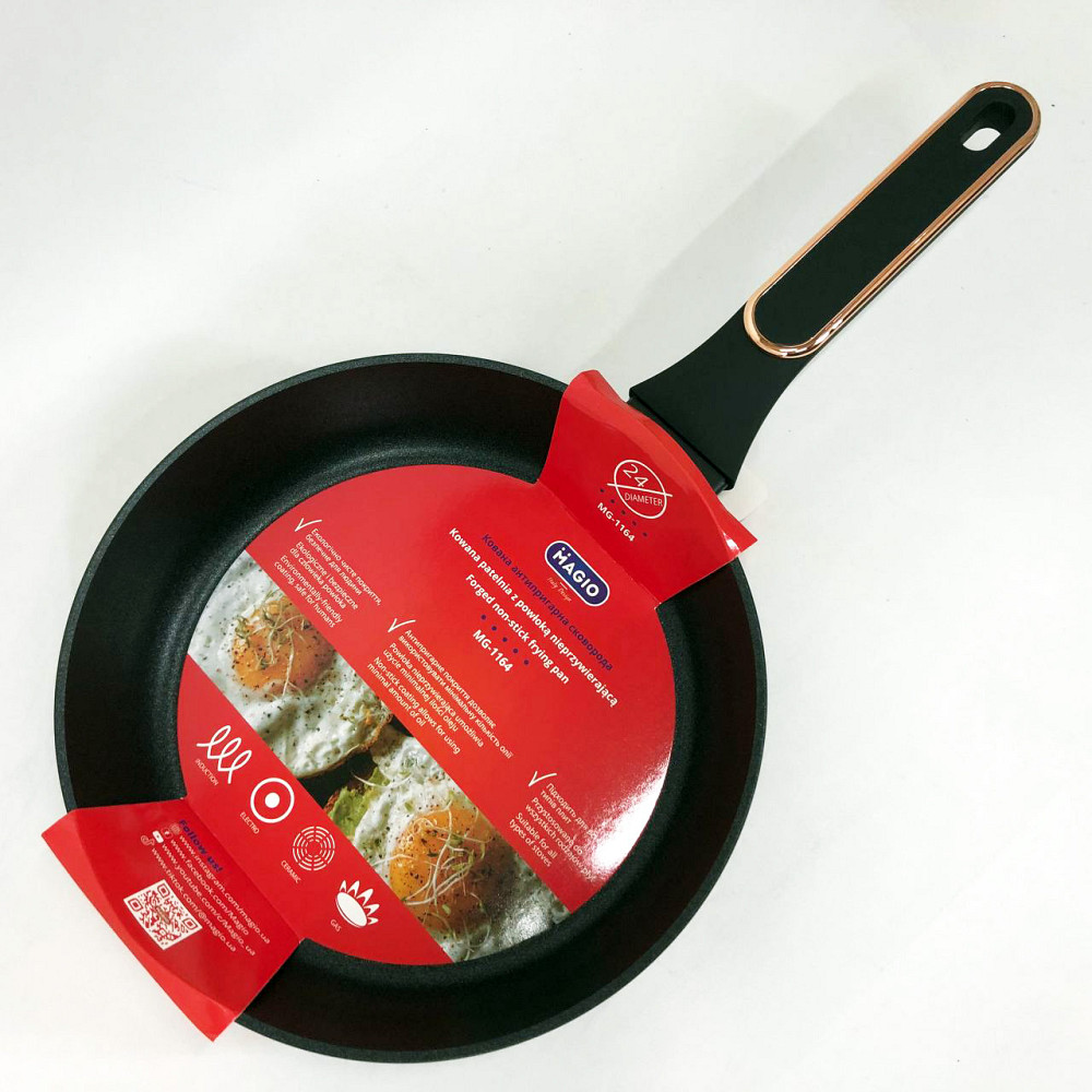 Практичная сковорода для кухни MAGIO MG-1164 24 см, Качественная алюминиевая антипригарная сковорода IS-82 Львов - изображение 2