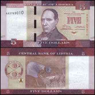 Ліберія / Liberia 5 dollars 2016 Pick NEW UNC Полтава