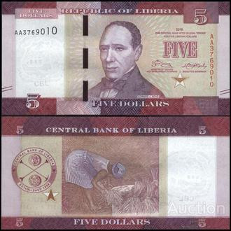 Ліберія / Liberia 5 dollars 2016 Pick NEW UNC Полтава - фото 1