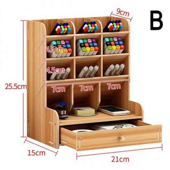 Органайзер настольный для канцелярии, маркеров и карандашей с тумбочкой Винница