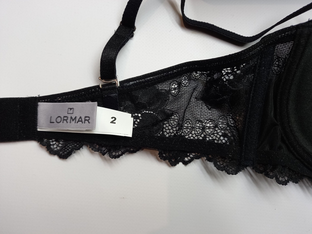Розкішний бюстгальтер анжеліка чорний із гіпюром Lormar Deluxe лормар Славута - фото 5
