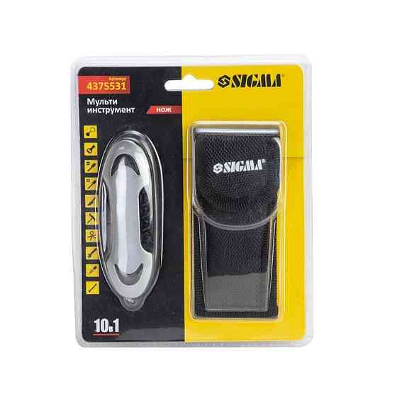 Мультиинструмент нож 10в1 (чехол) SIGMA (4375531) Ровно