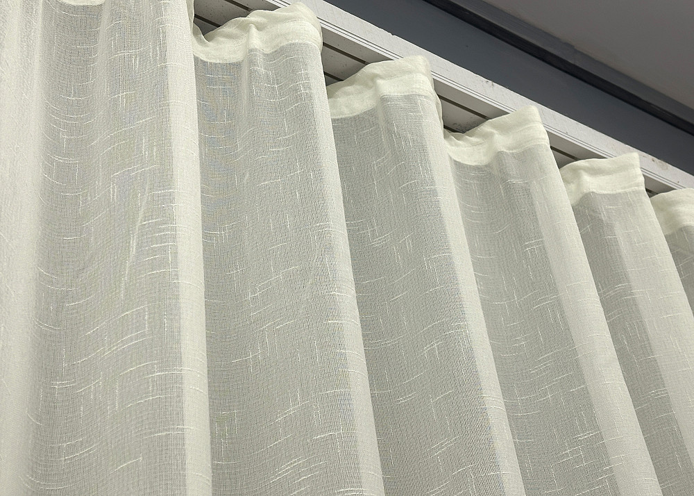 Тюль VR-Textil 1804т Лен с кружевом Кремовый 300х270 см (40-106) Киев - изображение 7