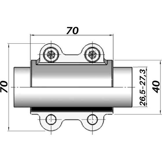 Ремонтный хомут DN20(26,5–27,3 мм) OBA AGAflex (000027808) Киев