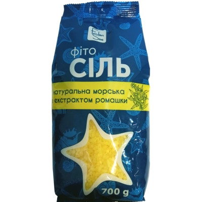Соль для ванн ElenSee Натуральная морская с экстрактом ромашки 700 г (4820098542536) Винница - изображение 1