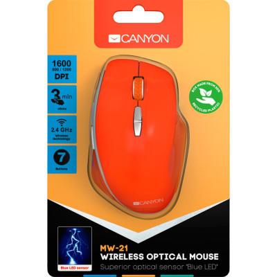 Мышка Canyon MW-21 Wireless Blue LED Red (CNS-CMSW21R) Винница - изображение 6