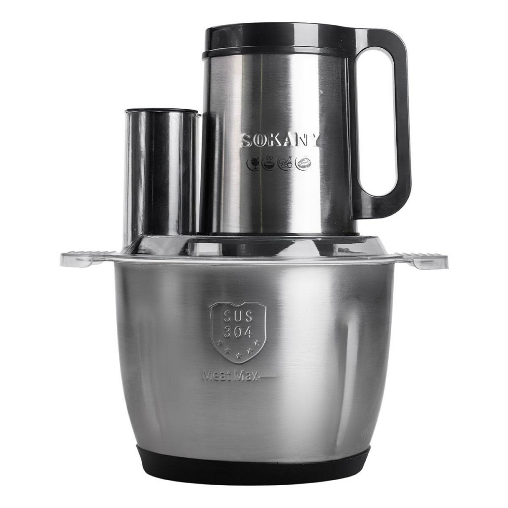 Чопер подрібнювач 600 Вт 6 лез з чашею на 2,5 літра м'ясорубка Sokany SK-06035 Київ - фото 3