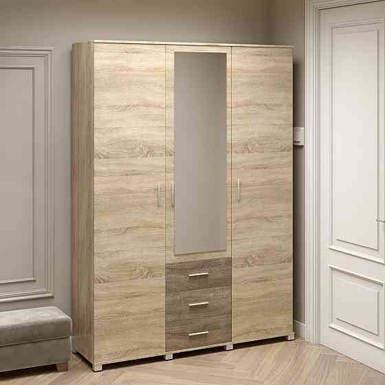 Шафа розпашна велика з дзеркалом Еверест Бриз ШП-5 сонома + трюфель (DTM-2483) Львів