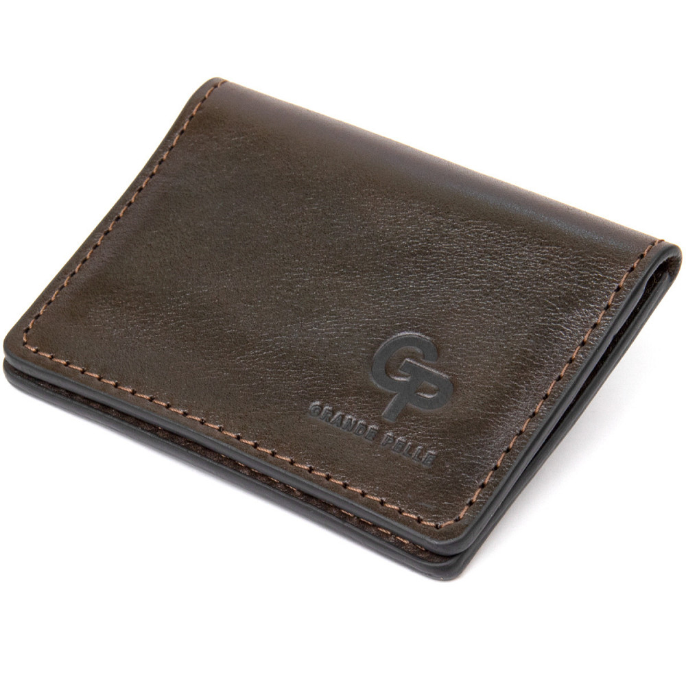 Шкіряна візитниця GRANDE PELLE 11488 Коричневий Київ - фото 9